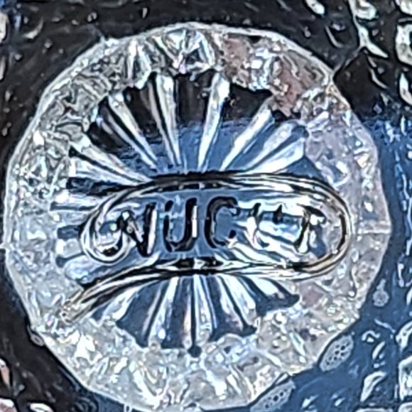 Mid-Century EAPG Imperial Glass Heart Shaped Candy/Nut Dish Signed Nucut Pattern - Picture 5 of 10